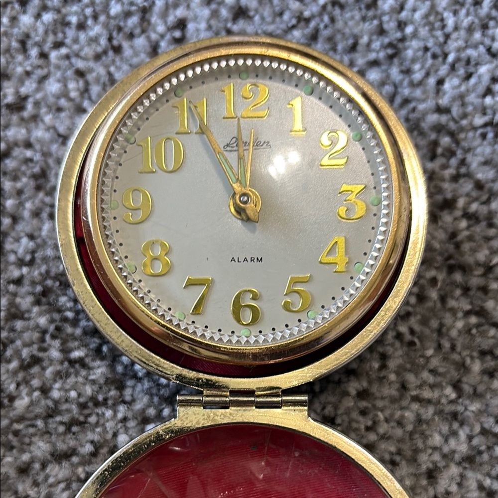 Linden Gold and Red Vintage Wall Clocks